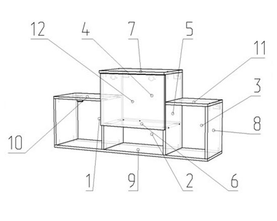 Полка МАДЕРА  правая