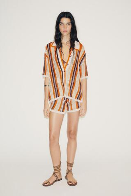 ZARA КАРДИГАН ПОЛО, РАЗНОЦВЕТНЫЙ