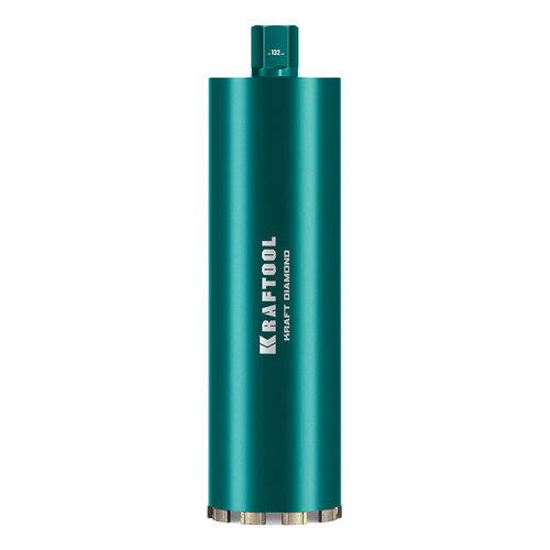 KRAFTOOL DIAMOND 132 мм (450 мм, 1 1/4″, лазерная сварка, сухое сверление с микроударом), алмазная коронка по железобетону (29825-132)