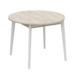 Стол обеденный TEO, цвет дуб крафт белый/белый