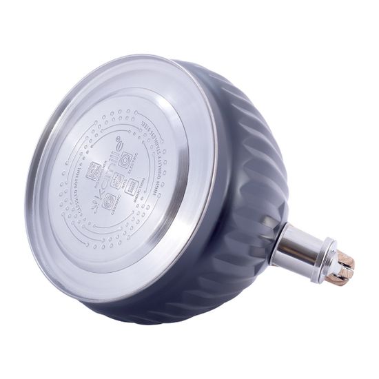 Чайник 3 л. из нержавеющей стали со свистком Kamille KM-1076 черный с ручкой под дерево