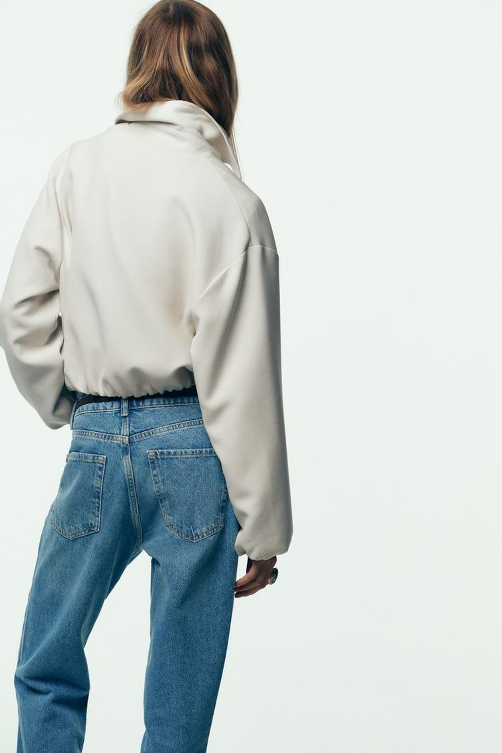 ZARA БОМБЕР НА МОЛНИИ, ЭКРЮ