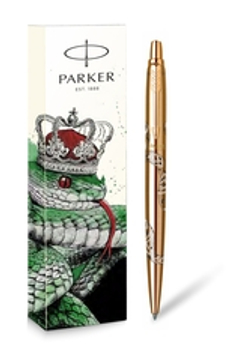Шариковая ручка Parker Jotter SNAKE Special Edition Gold GT, стержень: F, цвет чернил: blue в подарочной упаковке.