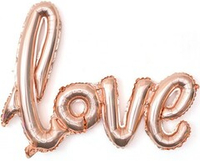 Фигура Надпись "Love", Розовое золото 41" Fl