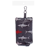 Сумка - шоппер с карабином «ИДЕЯДОМА», принт акулы, 60*38см/нагрузка до 10кг (инд. пакет истикер)