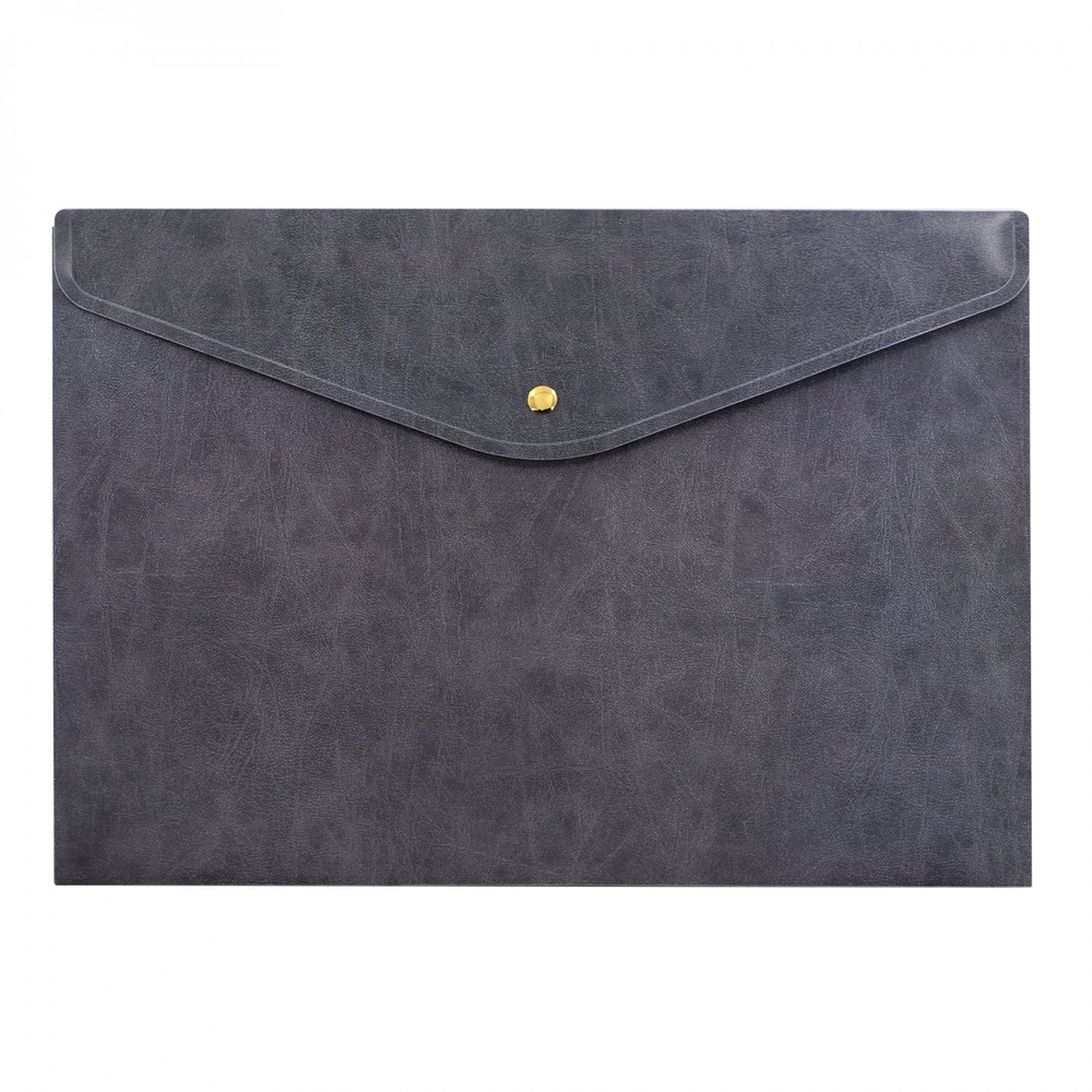 Папка-конверт на кнопке Alingar, A4, 235х330 мм, 180 мкм, горизонтальная, ассорти, "4 цвета кожи"