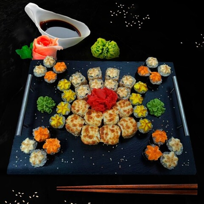 КОМБО СЕТ 5  (  80шт ) + пицца " пепперони " 30см