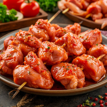 Шашлык куриный (бедро), 1 кг