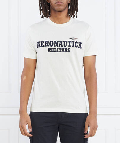 Футболка Aeronautica Militare - экрю(TS2077J538)