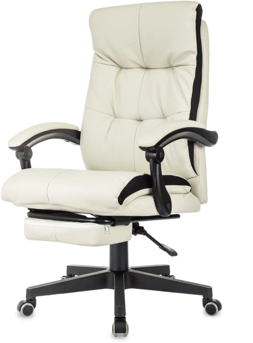 Кресло руководителя Бюрократ CH-824MSG-BF слоновая кость эко.кожа/ткань пластик