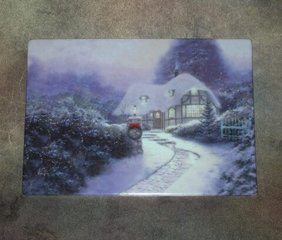 Тарелка новогодняя. Фарфор. Уютный дом в Рождество. США