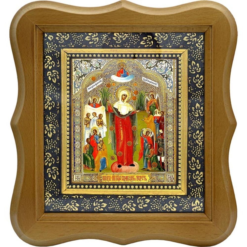 Икона Божьей Матери Всех скорбящих радость на холсте.