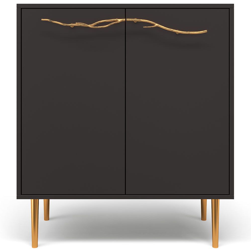 Комод Арт Колор matte Стайл Голд с 2 полками Терпкий коричневый матовый