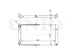 Радиатор охлаждения двигателя UNIO RAD-10140