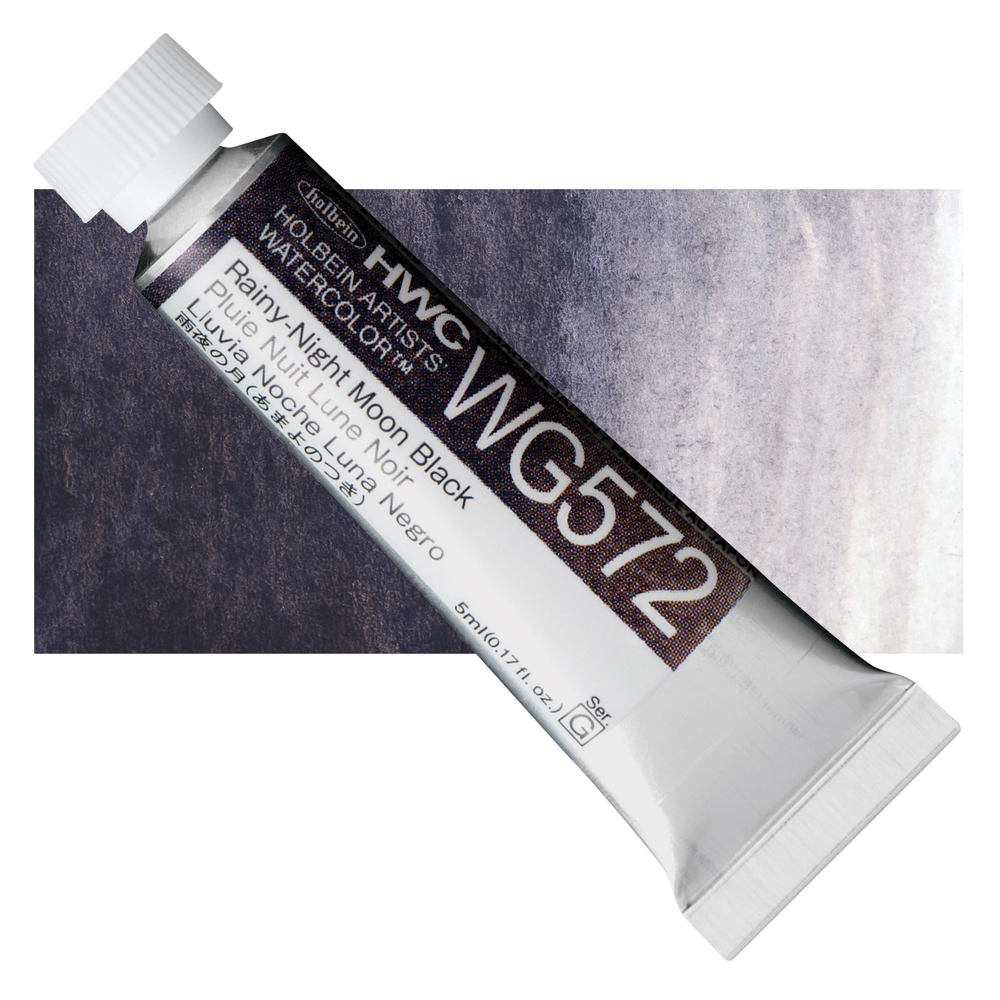 Акварель Holbein 5 мл. WG572 Rainy-Night Moon Black