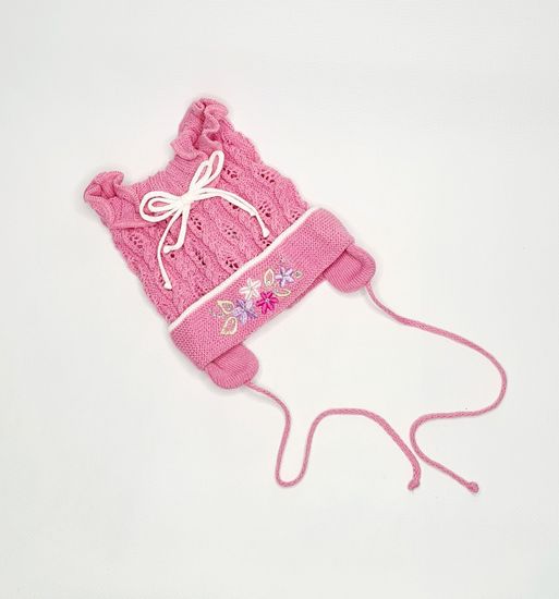 Шапочка детская для девочек, розовая