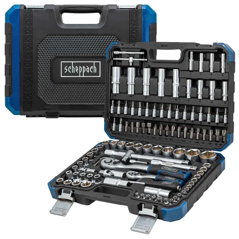 Набор инструментов 1/4'' 1/2'', 108пр. (6-гран) Scheppach Sch-41082-5