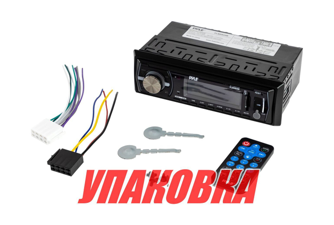 Морская магнитола 1DIN PYLE PLMRB29B (упаковка из 4 шт.)