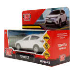 Модель ин. мет. "Toyota Rav4" 12см, двери, багаж, белый, коробка RAV4-WH-WOD (Технопарк)
