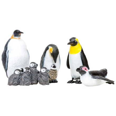 Набор фигурок животных серии "Мир морских животных": Семья пингвинов, 5 предметов