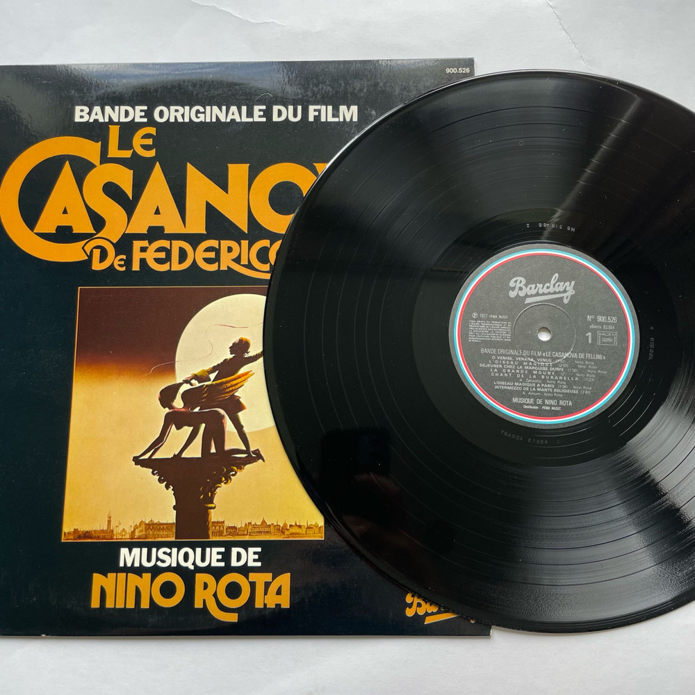 Винтажная виниловая пластинка LP Nino Rota Le Casanova De Federico Fellini, Музыка Из Кинофильма Казанова Федерико Феллини (Франция 1977)