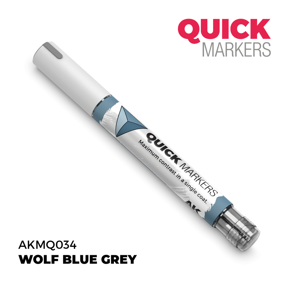 Акриловый маркер AK Interactive Quick Marker Wolf Blue Grey