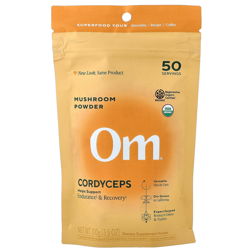 Om Mushrooms, грибной порошок, кордицепс, 100 г (3,5 унции)