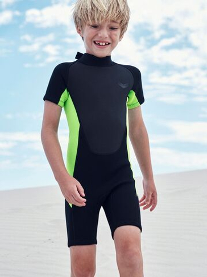 Гидрокостюм с коротким рукавом для мальчика Next A63-288, Черный