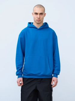 Худи оверсайз без начеса (синий)