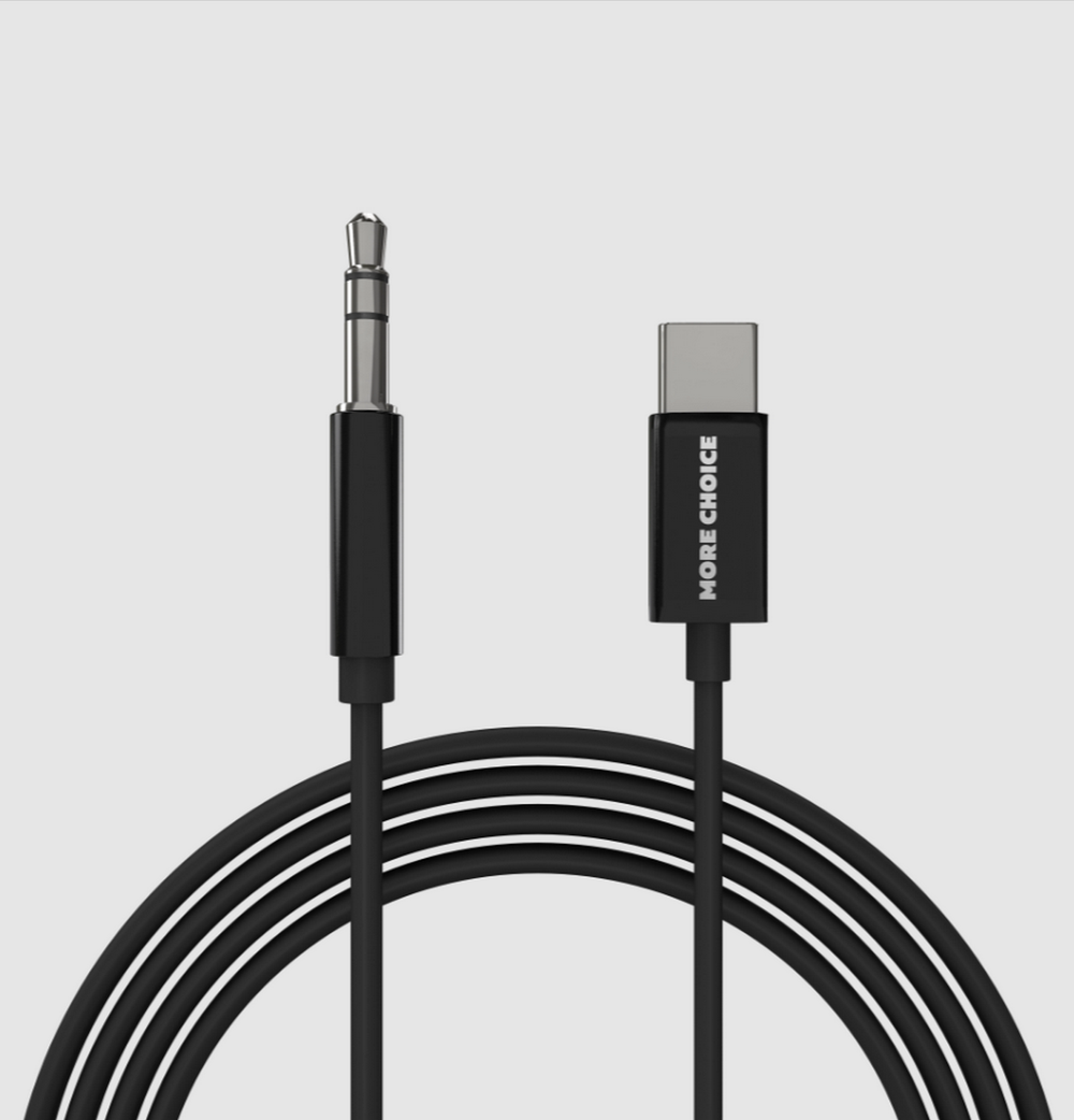 Кабель AUX Jack 3.5мм х Type-C 1.0 м. More Choice UK28k
