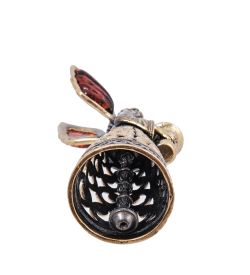 AM- 299 Колокольчик-подсвечник «Фея света» (латунь, янтарь)