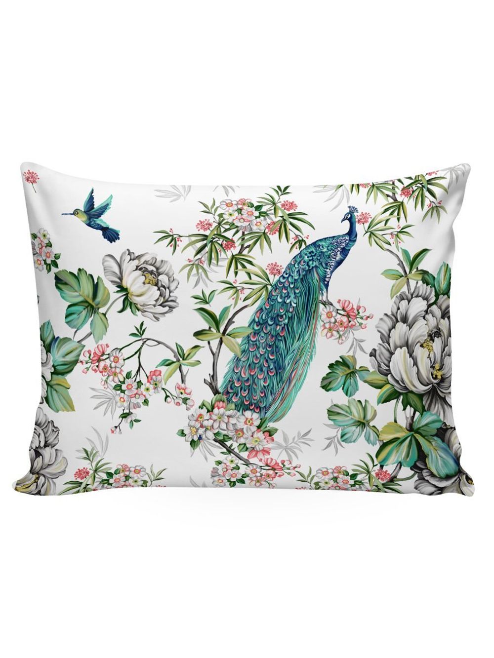 Постельное белье Сказка "Павлины." 1,5-сп Наволочка 50х70 см 1 шт Простынь на резинке 90х200 см Пододеяльник 145х215 см, поплин