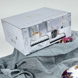 Lenardi 164-038 Чашка 200мл с блюдцем и ложкой в под.уп.(х18)Фарфор