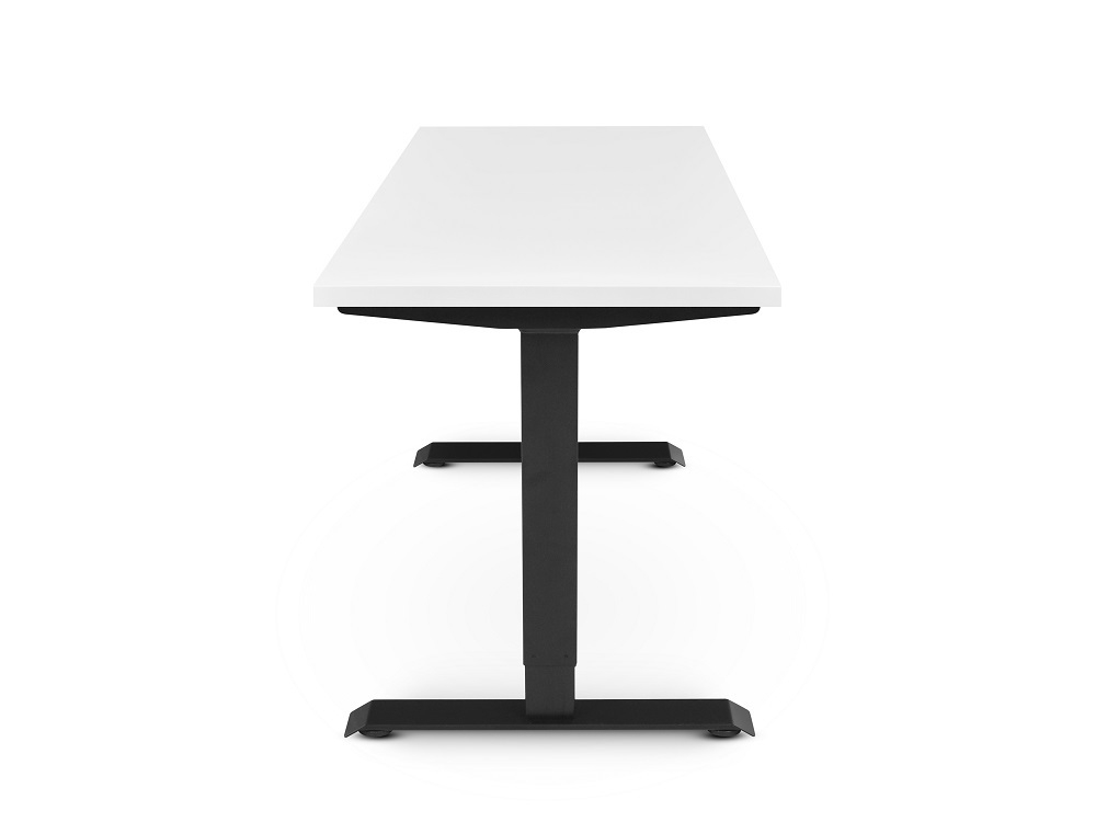Регулируемый компьютерный стол Bazalt с регулировкой по высоте — столешница МДФ Белый