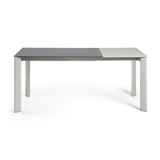 Стол Atta 120 (180) x80 серый керамический Vulcano Roca