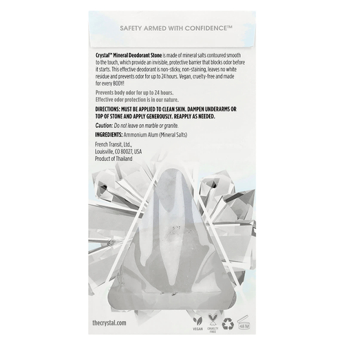 CRYSTAL, минеральный дезодорант, без запаха, 140 г (5 унций)