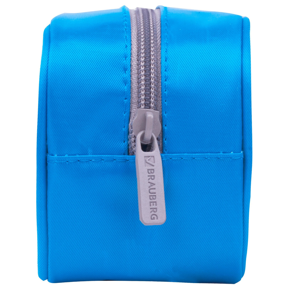 Пенал-косметичка BRAUBERG мягкий "KING SIZE BLUE" 20х8х9 см (2 штуки в упаковке)