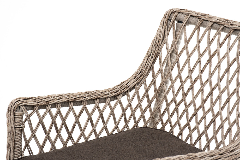 "Эспрессо–80 L" обеденная группа плетеная, цвет бежевый