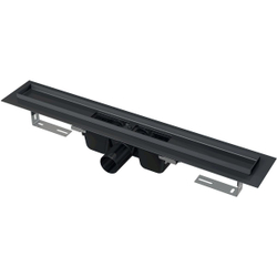 Водоотводящий желоб с порогами для перфорированной решетки, черный-мат, арт. APZ1BLACK-1150