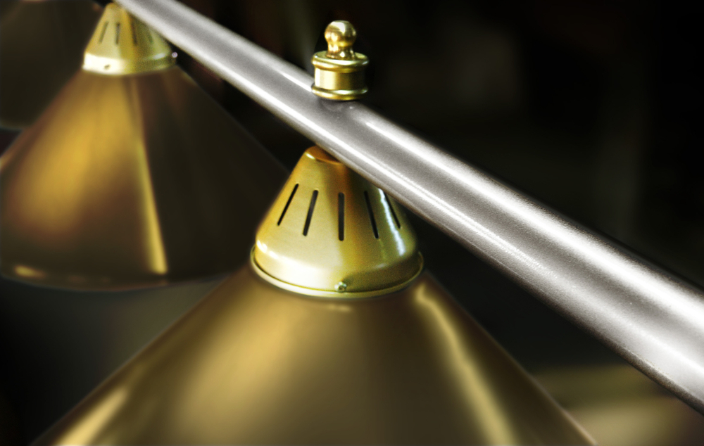 Лампа STARTBILLIARDS 5 плафонов - золото / хром