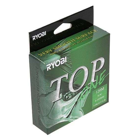 Шнур TOP PE4X-120M 0.4/d-0.105mm Dark green Ryobi