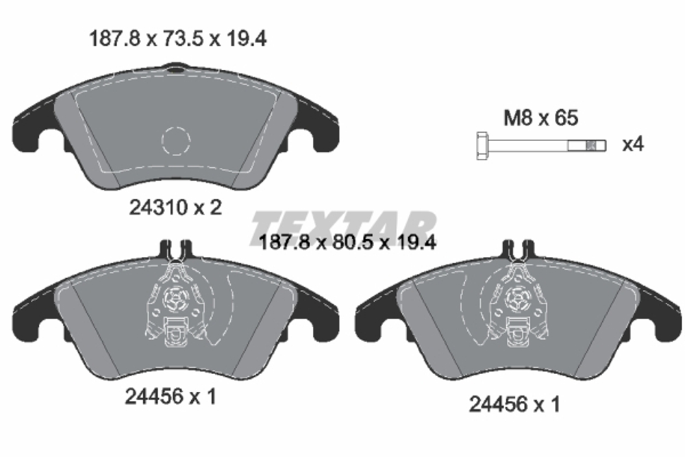 TEXTAR - 2431001-TET - Brake Pad Set, disc brake