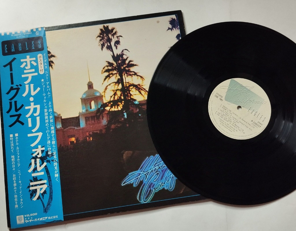 Винтажная виниловая пластинка LP Eagles Hotel California (Japan 1976) (Obi) New Kid In Town