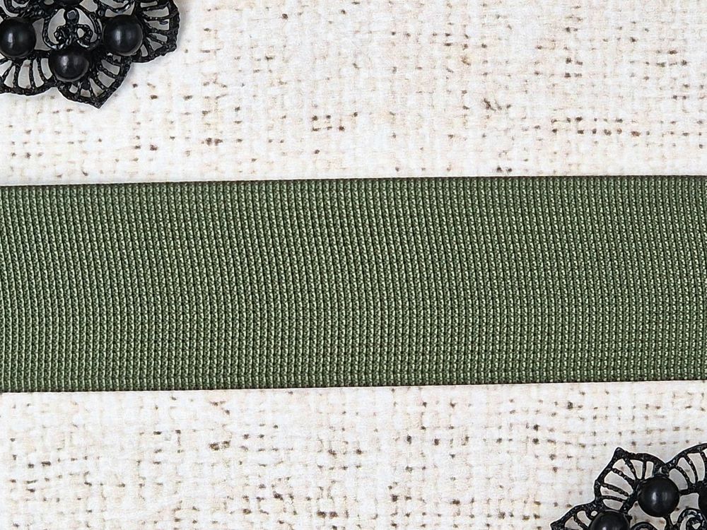 Лента ременная стропа 300D, ш. 2,5 см, 22 гр/м, хаки