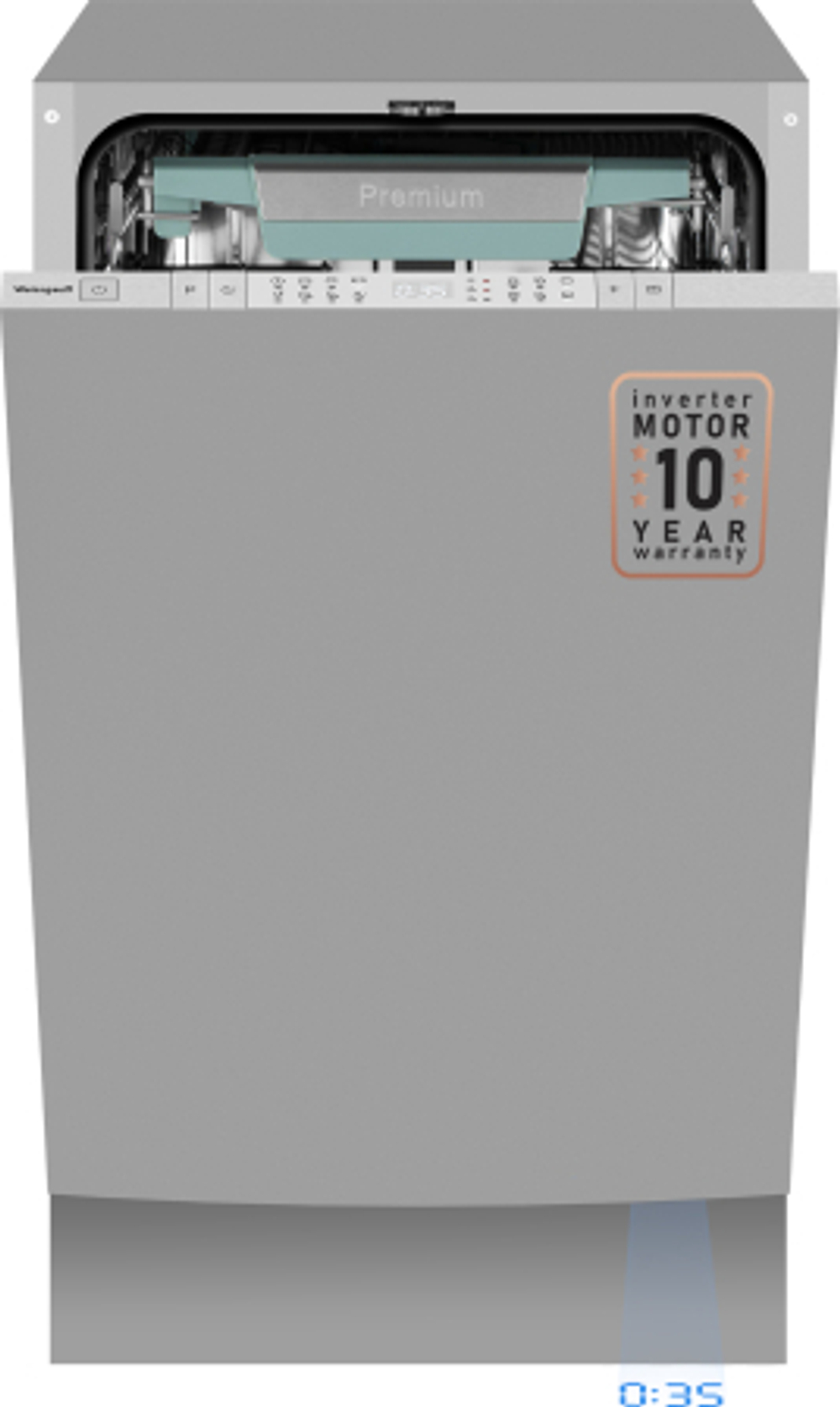 Встраиваемая посудомоечная машина Weissgauff BDW 4151 Inverter Touch AutoOpen Timer Floor