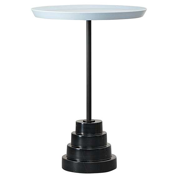 Столик кофейный Sustainable, Ø37,7 см, серый/черный