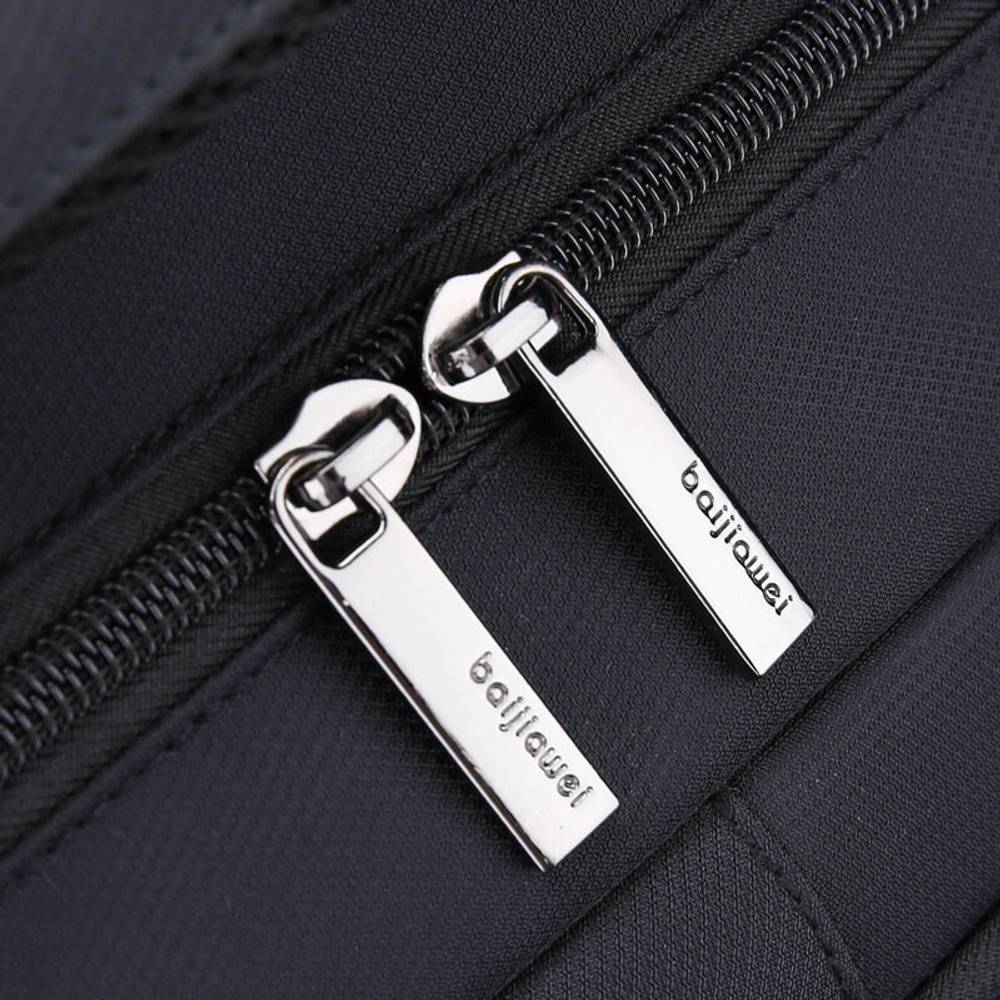 Рюкзак мужской городской повседневный пикник для отдыха, черный / голубой, уценка