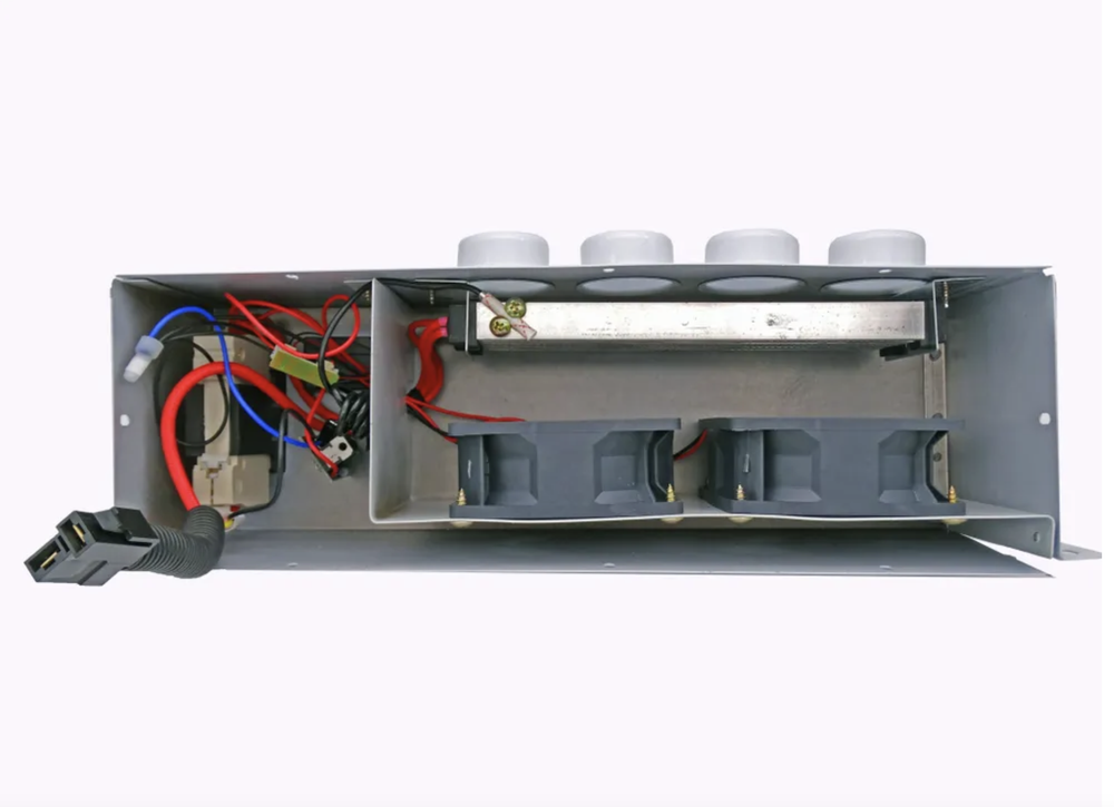 НЕТ - 12V-4 Выхода / Печка (отопитель) электрическая дополнительная в салон автомобиля, 4 сопла 900 Вт 12V
