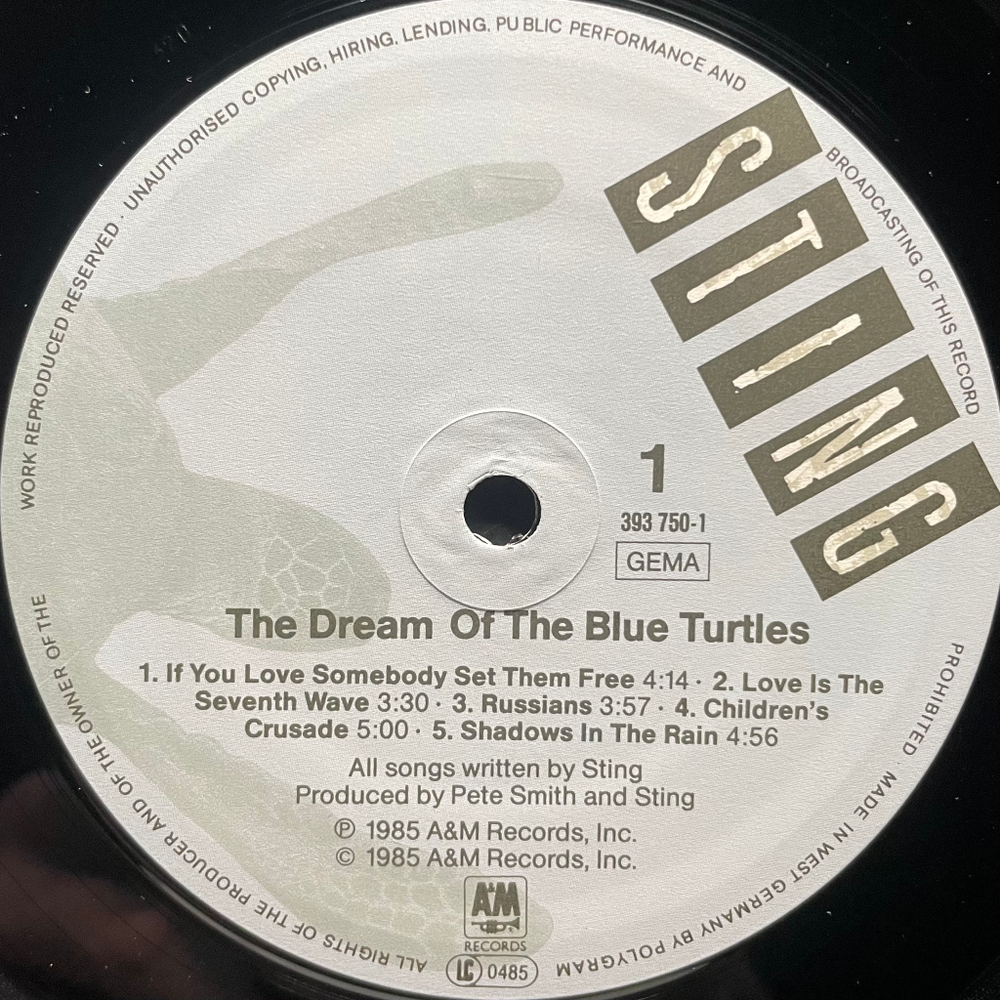 Sting - The Dream Of The Blue Turtles (Германия 1985г.)