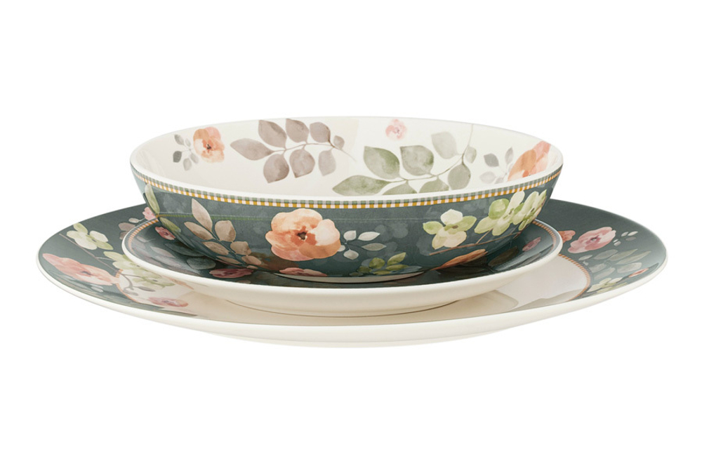 Обеденный набор 12 предметов на 4 персоны Maxwell & Williams Arcadia зелёный